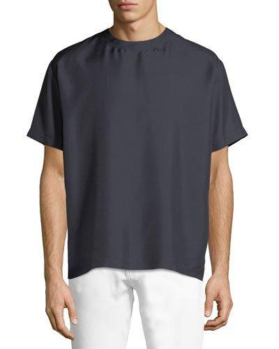 Silk Crewneck Short-sleeve Tee