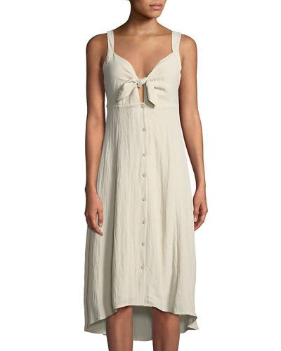Tie-front Linen