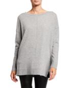Cashmere Inverse Seamed Oversized Pullover