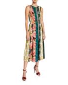 Scarf-striped Pleated