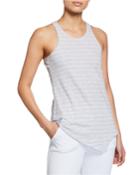 Base Layer Stripe Scoop-neck Cotton Tank