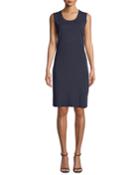 Scoop-neck Sleeveless Knee-length