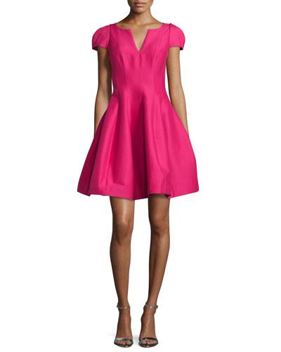 Tulip-skirt Split-neck Party Dress