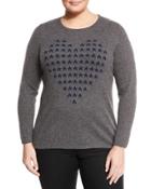 Cashmere Heart Intarsia Sweater,