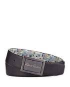 Brushed Reversible Printed Belt, Black