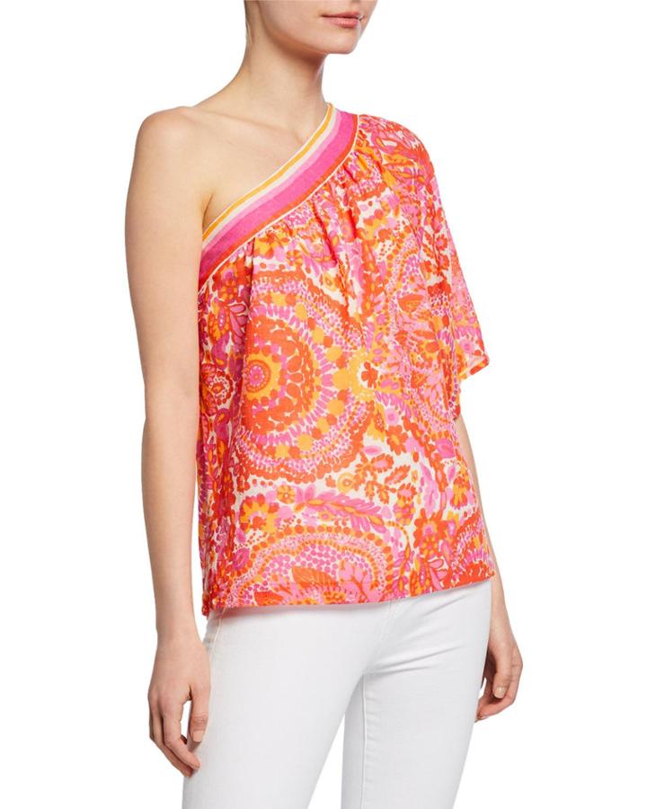 Sherman Oaks One-shoulder Floral Top