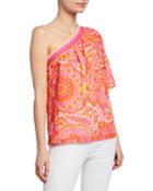 Sherman Oaks One-shoulder Floral Top