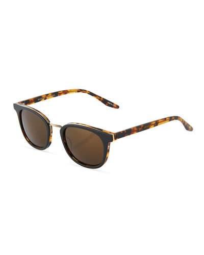 Quinn Two-tone Acetate Sunglasses, Black/amber
