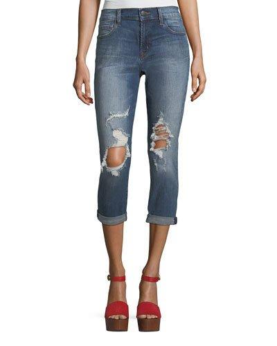 Sadey Distressed Capri Jeans