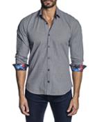 Men's Semi-fitted X-grid Long-sleeve Woven