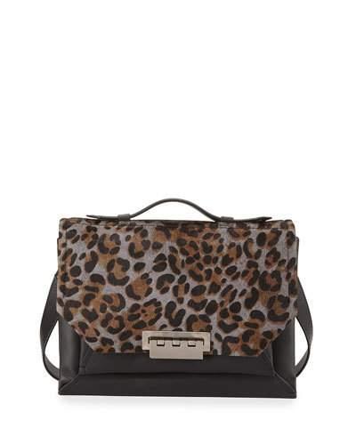 Eartha Envelope Courier Shoulder Bag, Charcoal