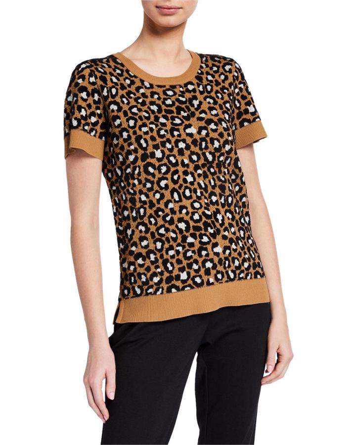 Leopard Crewneck Top