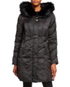 Oversized Faux Fur Hood Puffer Coat