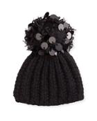 Knit Sequin-trim Beanie