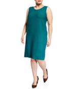 Plus Size Sleeveless Ribbed Dress