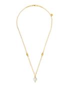 24k Pearl & Diamond Briolette Pendant Necklace
