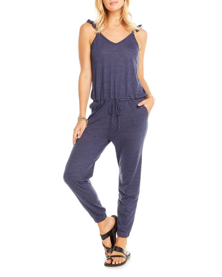 V-neck Flutter-strap Cami Jumpsuit