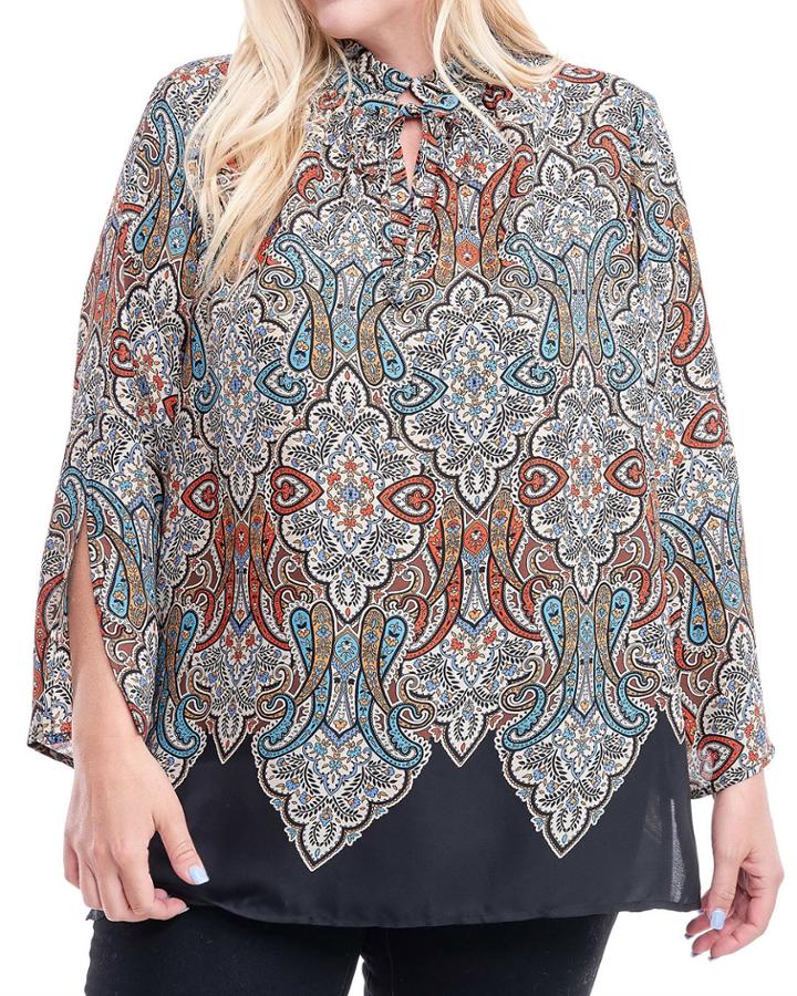 Plus Size Printed Tunic Top