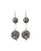 Swarovski&reg; Crystal Pav&eacute; Sphere Earrings