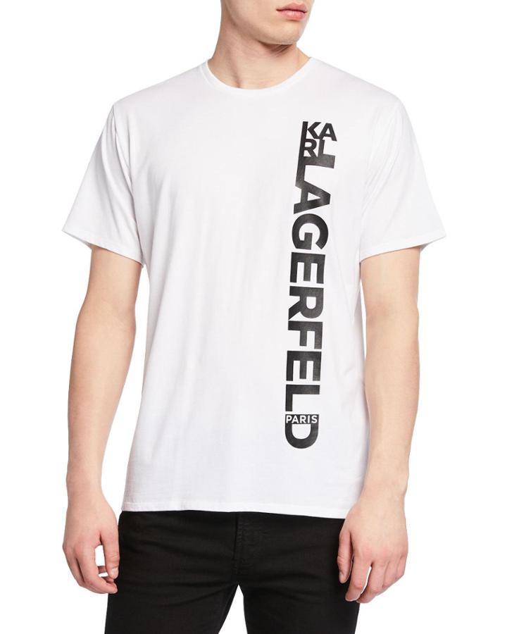 Men's Vertical Logo Print Short-sleeve T-shirt