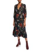 Patty Floral-print V-neck Flounce