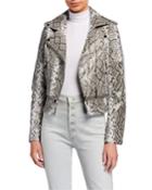 Snake Print Faux Leather