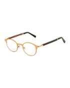 Discovery Round Metal/wood Optical Glasses