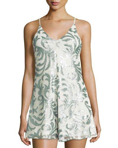 Sequin-embellished Short Jumpsuit,