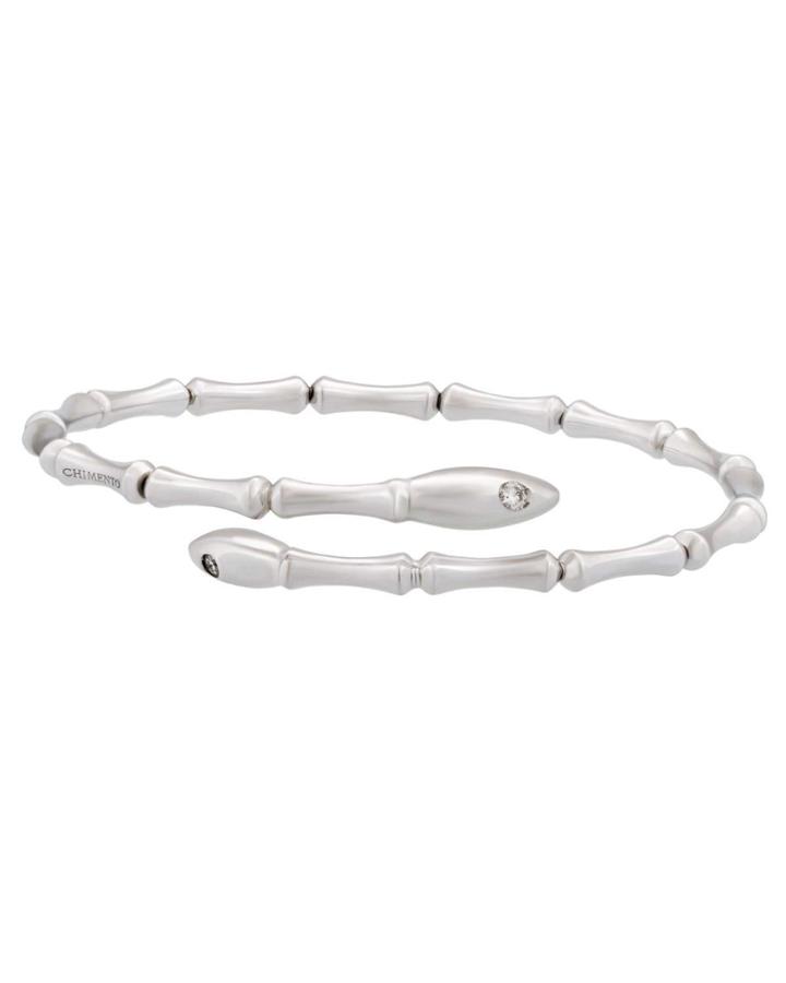 18k White Gold Segmented Coil Bracelet