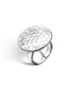 Round Sterling Silver Ring,
