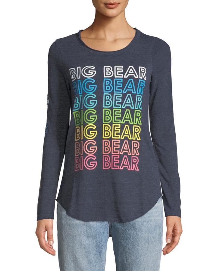 Big Bear Rainbow Long-sleeve Graphic Tee