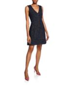 Jaelyn Fit-and-flare Tweed Dress