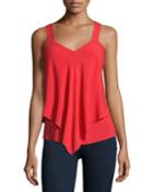 Tiered Cami W/straps, Red