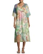 Alyssa Kimono Midi Dress,