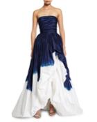 Strapless Dip-dyed Gown