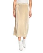 Pleated Metallic Shine
