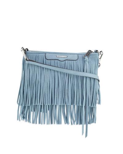 Finn Fringe Suede Crossbody Bag,