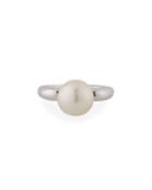18k White Gold 10mm South Sea Pearl Ring,
