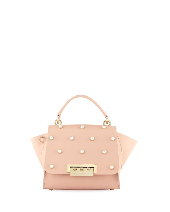 Eartha Iconic Pearly Crossbody Top-handle Bag, Light Pastel Pink