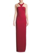 Ava Racerback Column Halter Gown