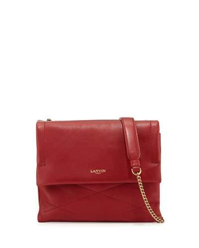 Sugar Mini Lambskin Shoulder Bag, Red