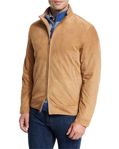 Suede Bomber Jacket,