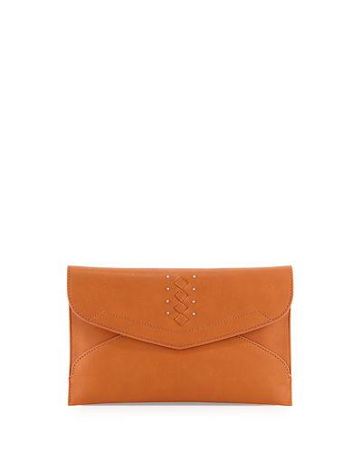 Theia Faux-leather Clutch Bag