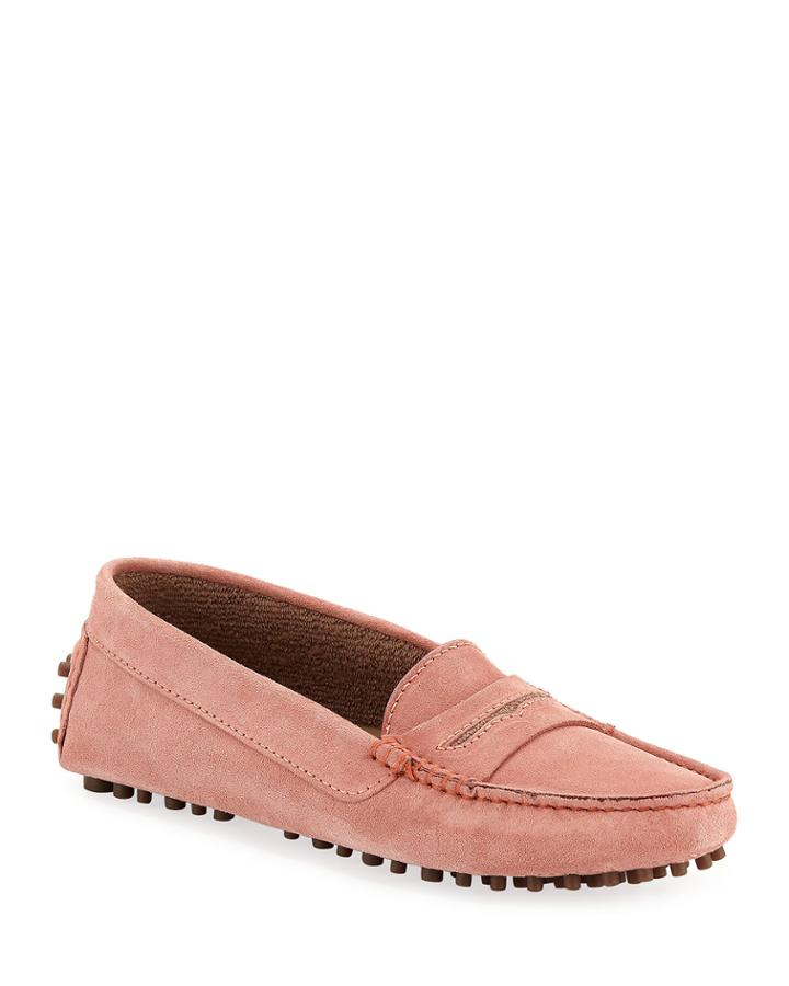 Suede Flat Slip-on Drivers