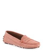 Suede Flat Slip-on Drivers