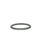 Electric 14k Black Gold Stacking Ring With Green Tsavorite,