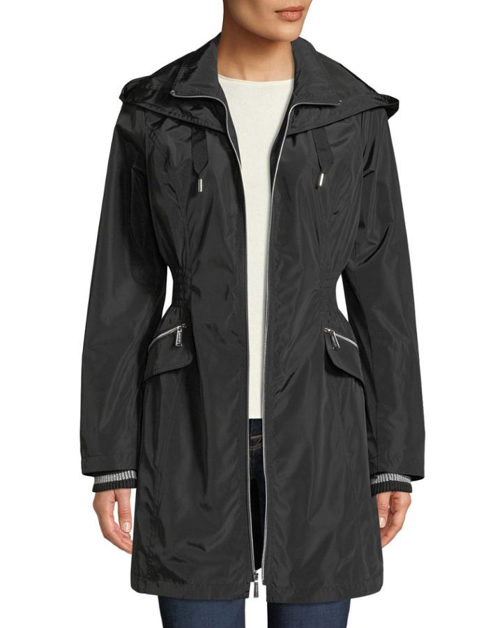 Ribbed-cuff Zip-front Wind-resistant Jacket