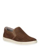 Men's Perforated Suede Slip-on