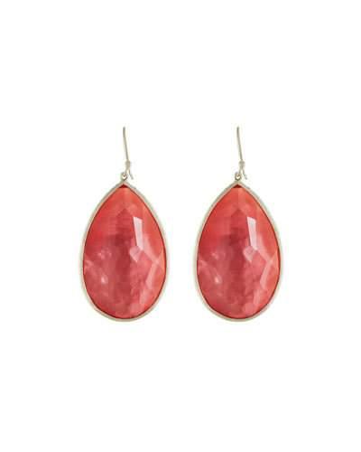 Wonderland Large Pear Quartz Earrings