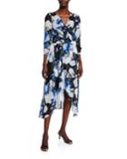 Floral Faux-wrap High-low